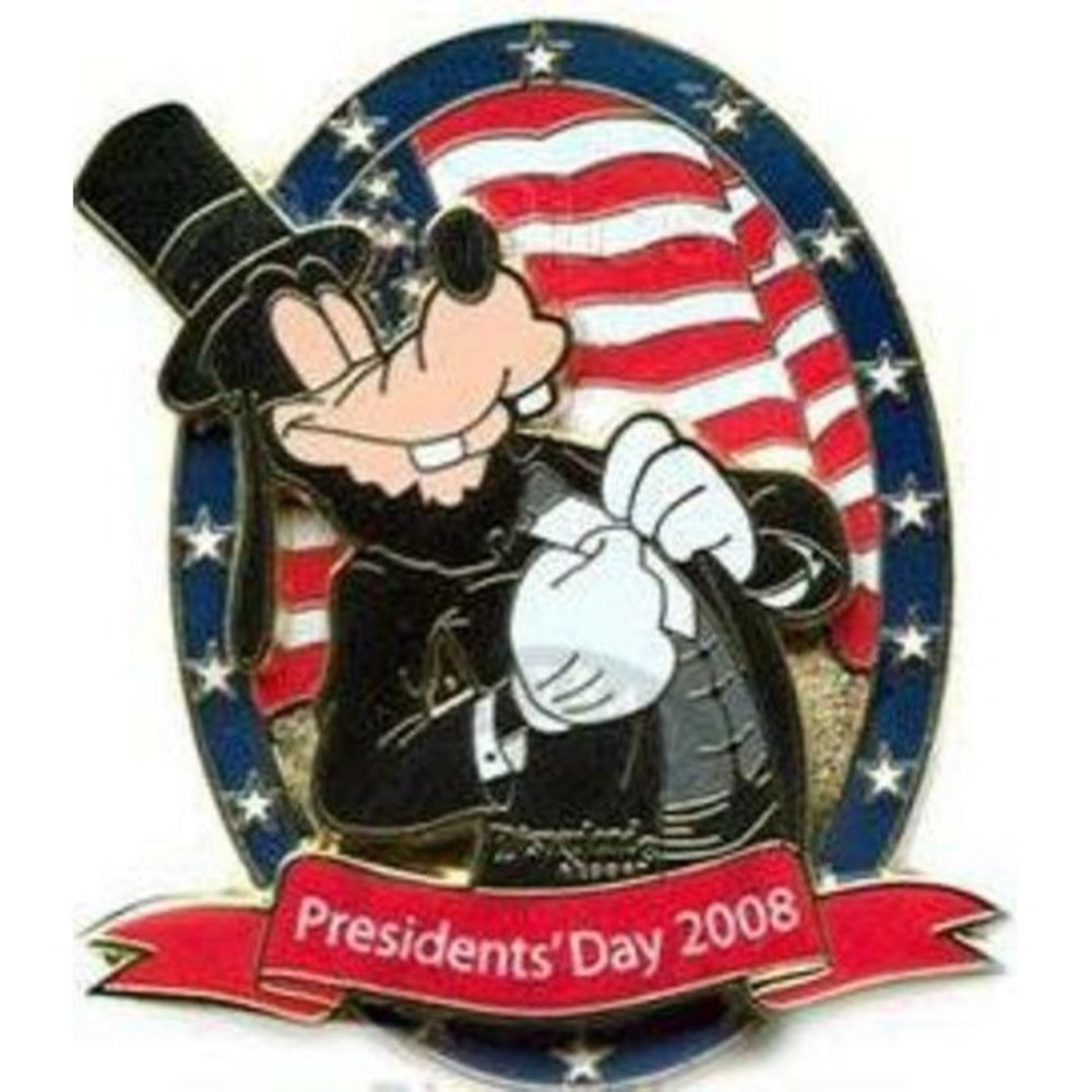 Disney Pin Presidents Day 2008 Goofy as‎ Abe Lincoln Patriotic USA LE  59555 DLR